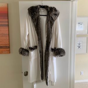Pottery Barn faux fur robe